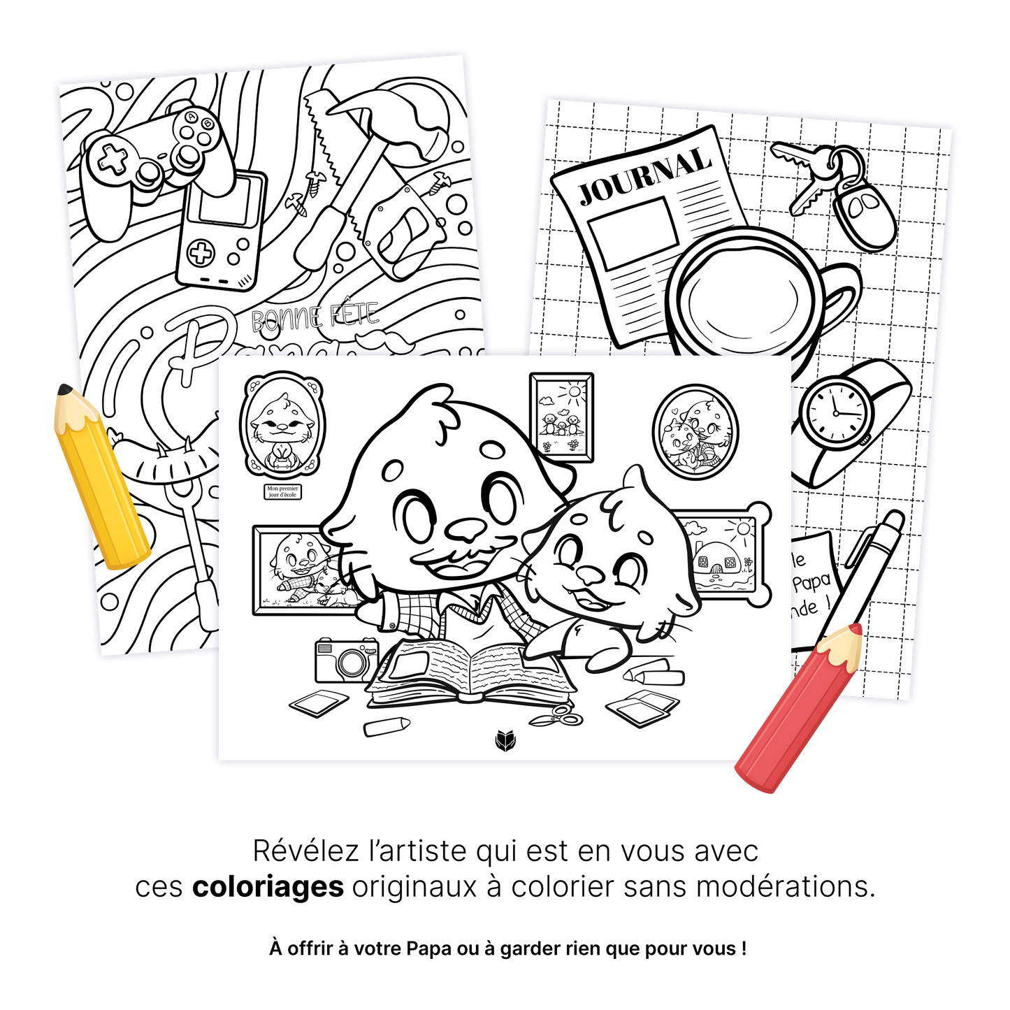Coloriages Fête des pères – À télécharger & imprimer
