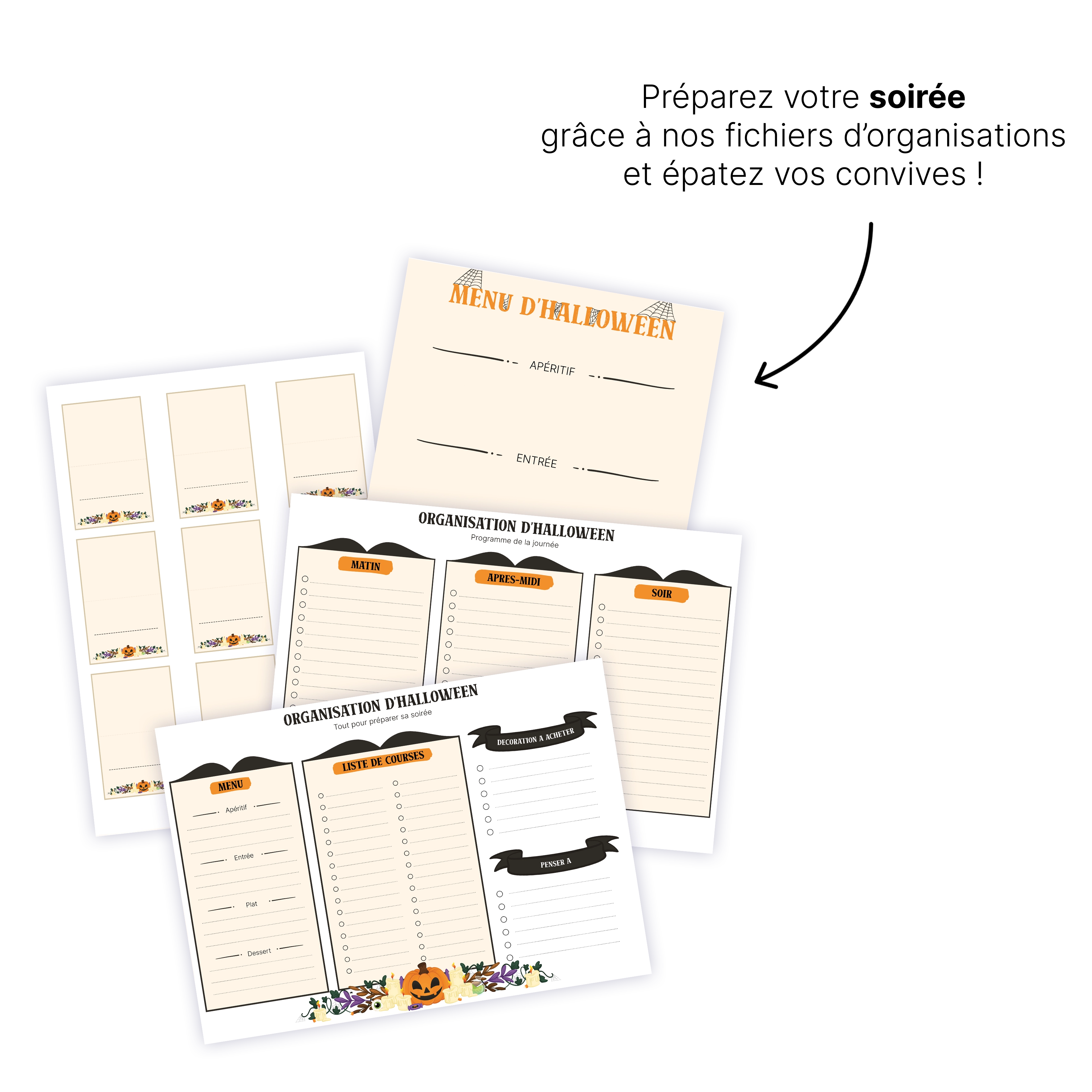 KIT À IMPRIMER - Halloween - Souvenir créatif, DIY, cartes et jeux