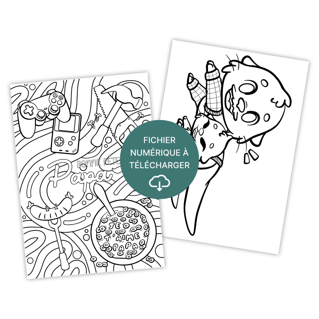 Coloriages thème "papa" - À télécharger & imprimer