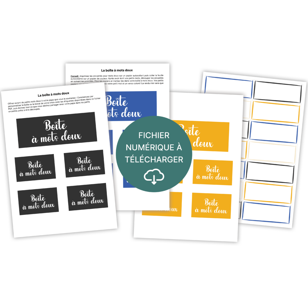 La boîte à mots doux spéciale papa - À télécharger & imprimer