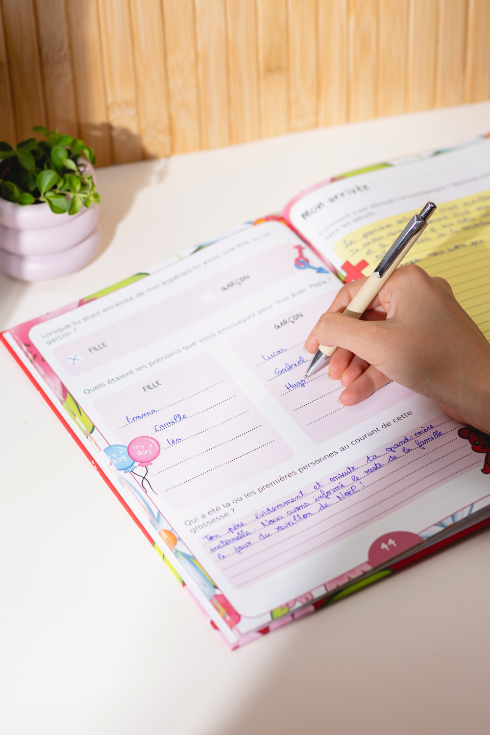 livre à remplir pour maman