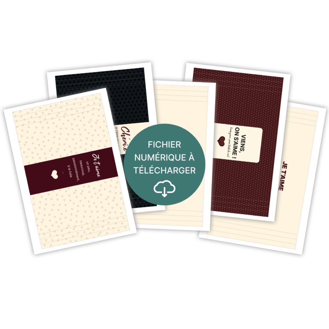 Emballage chocolat pour les amoureux - À télécharger & imprimer