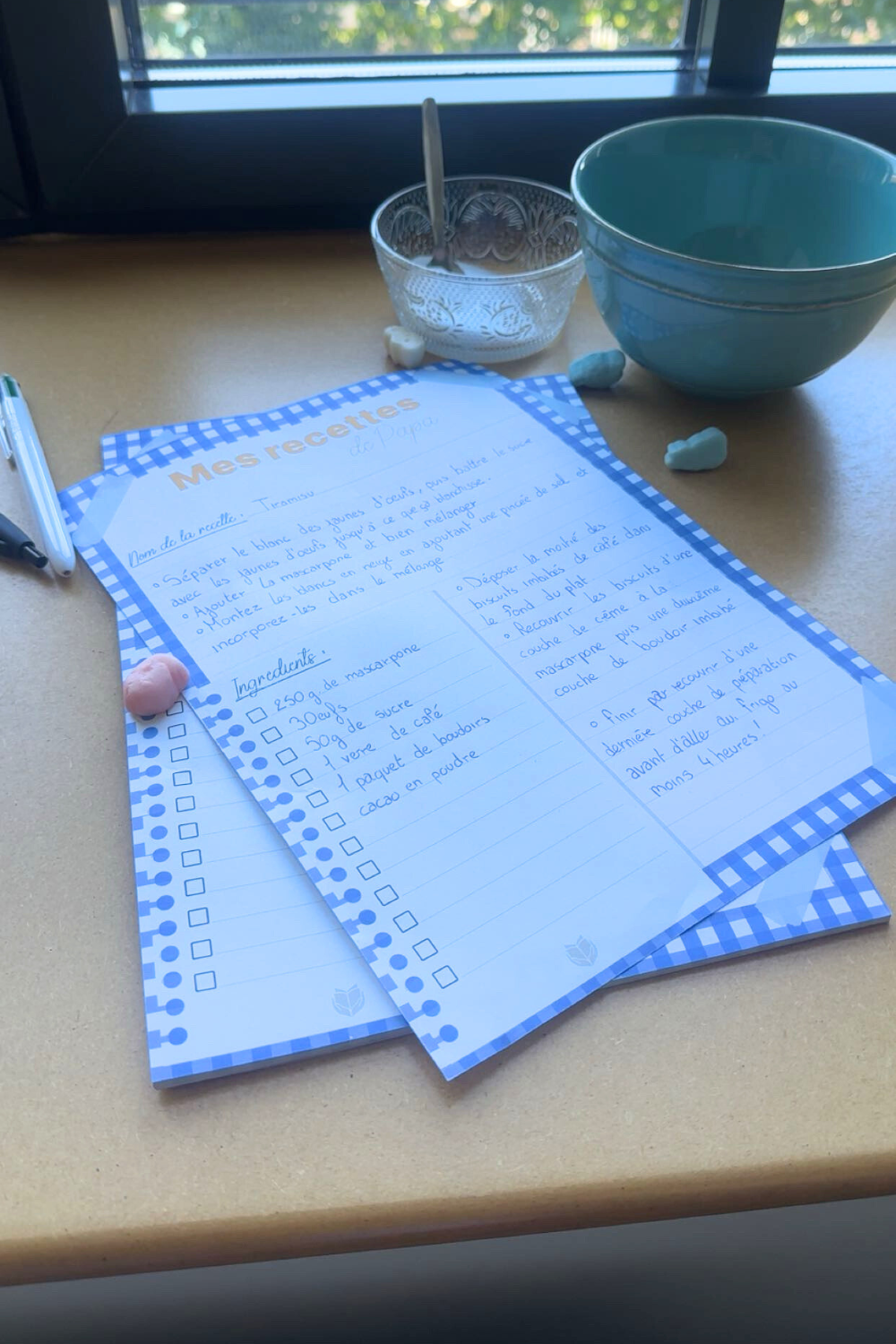 Bloc-notes “Mes recettes de papa”