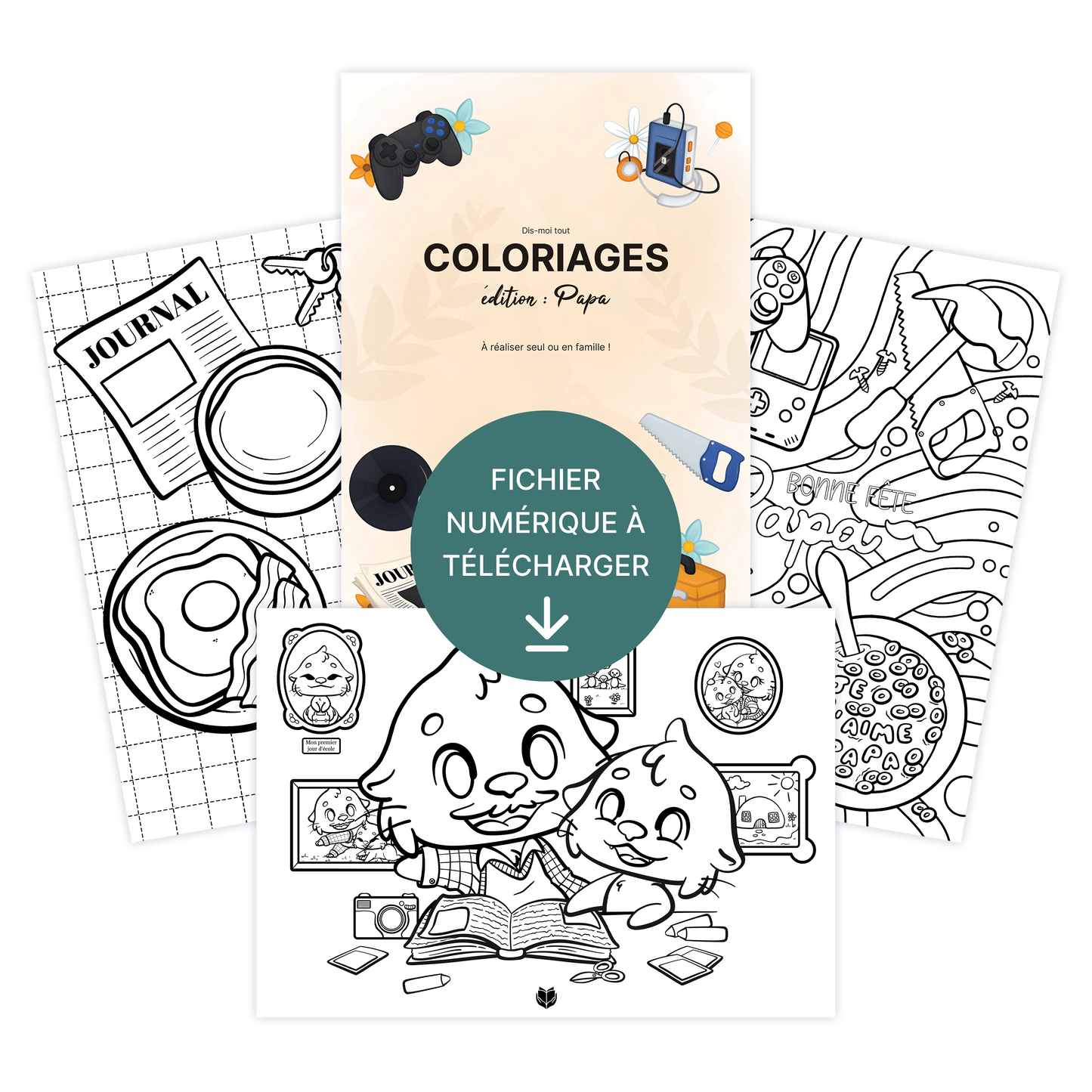 Coloriages Fête des pères  – À télécharger & imprimer