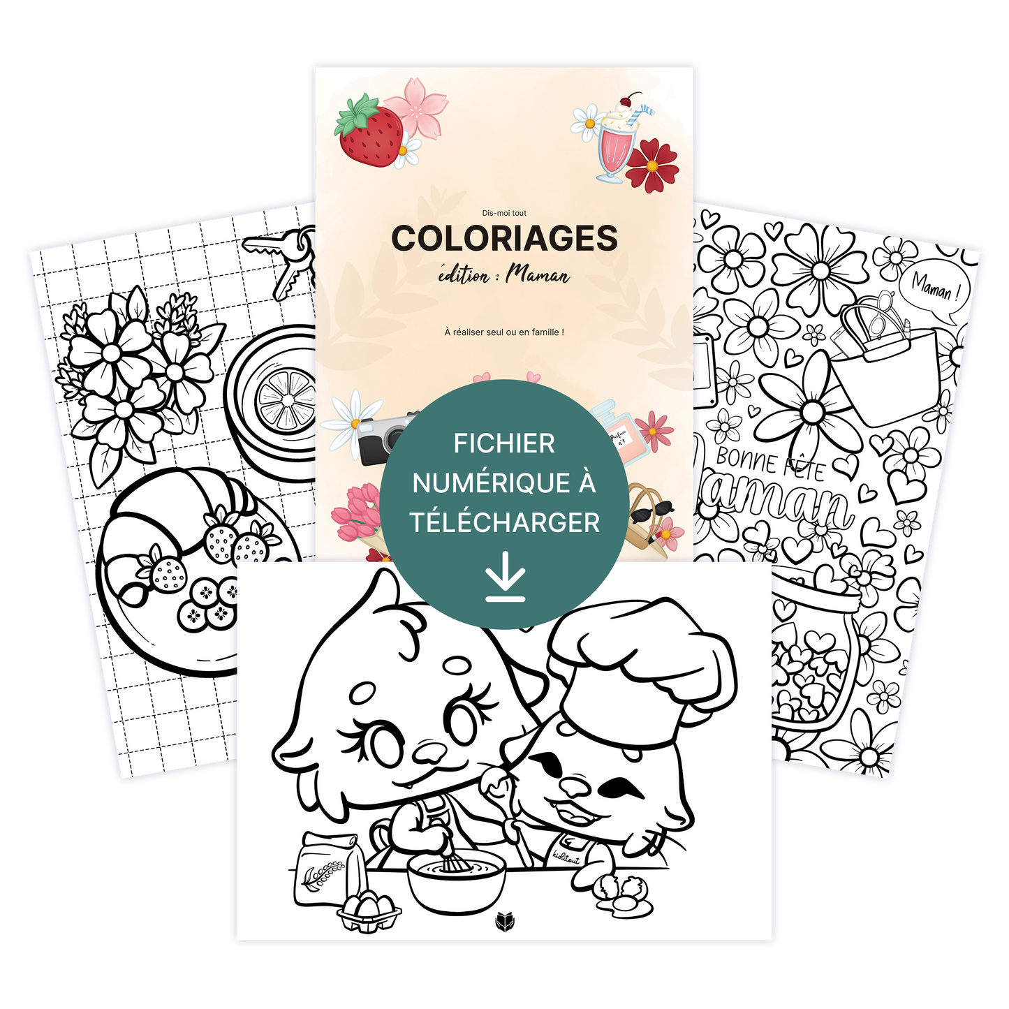 Coloriages Fête des mères  – À télécharger & imprimer