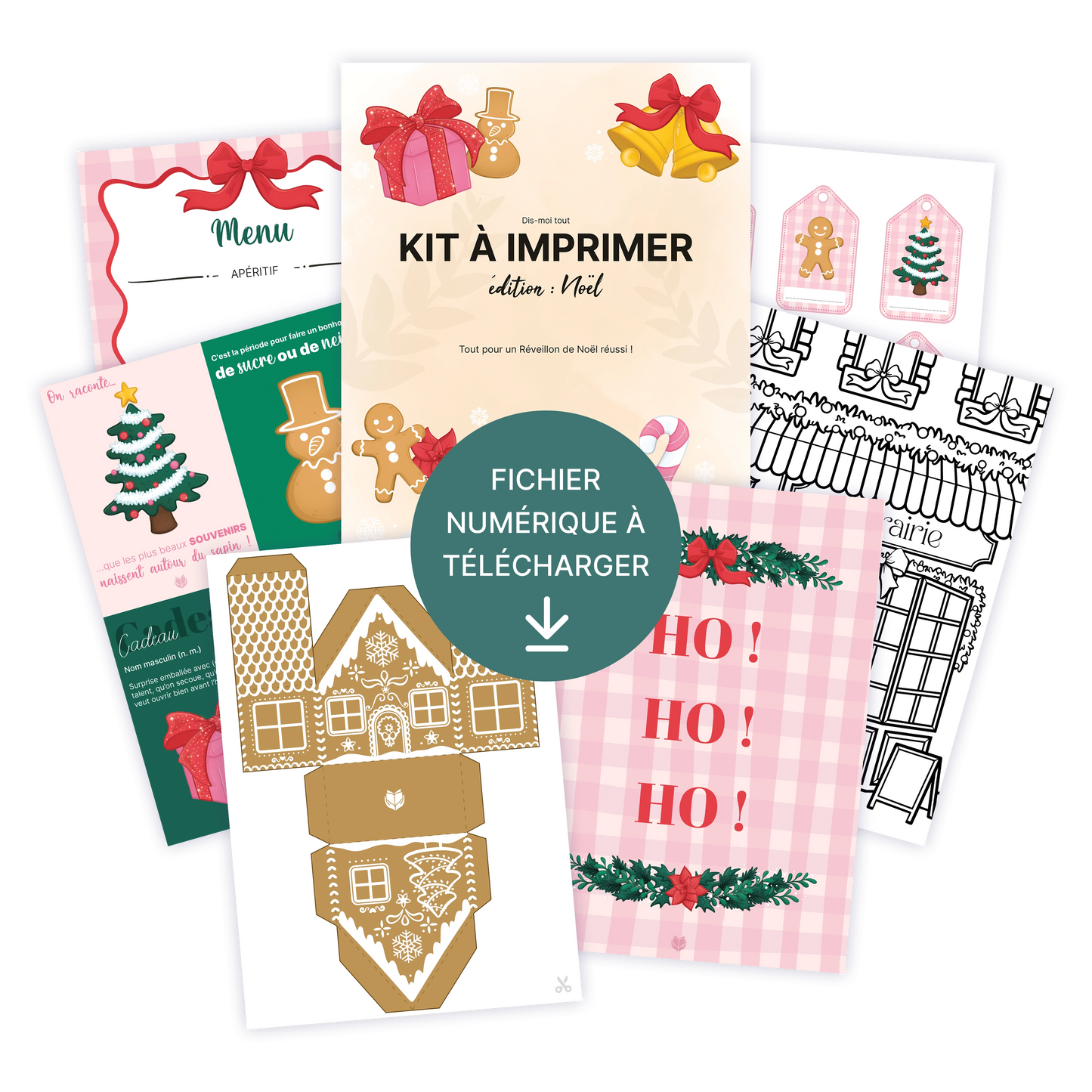 KIT À IMPRIMER - NOËL - Souvenir créatif, DIY, cartes et jeux