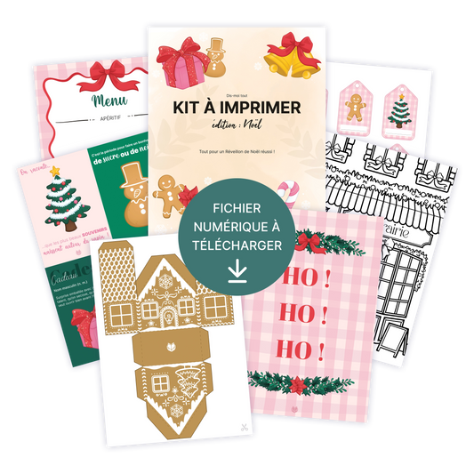 KIT À IMPRIMER - NOËL - Souvenir créatif, DIY, cartes et jeux
