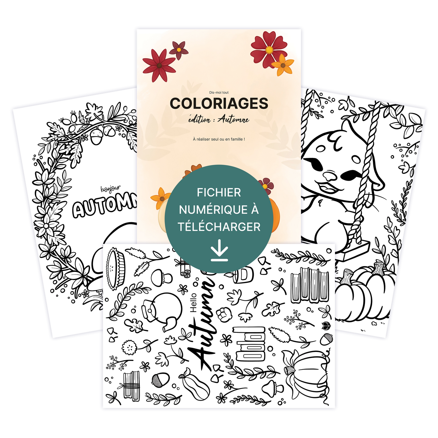 Coloriages Automne 2025 – À télécharger & imprimer