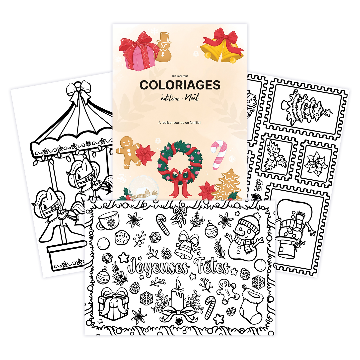 Coloriages Noël 2025 – À télécharger & imprimer