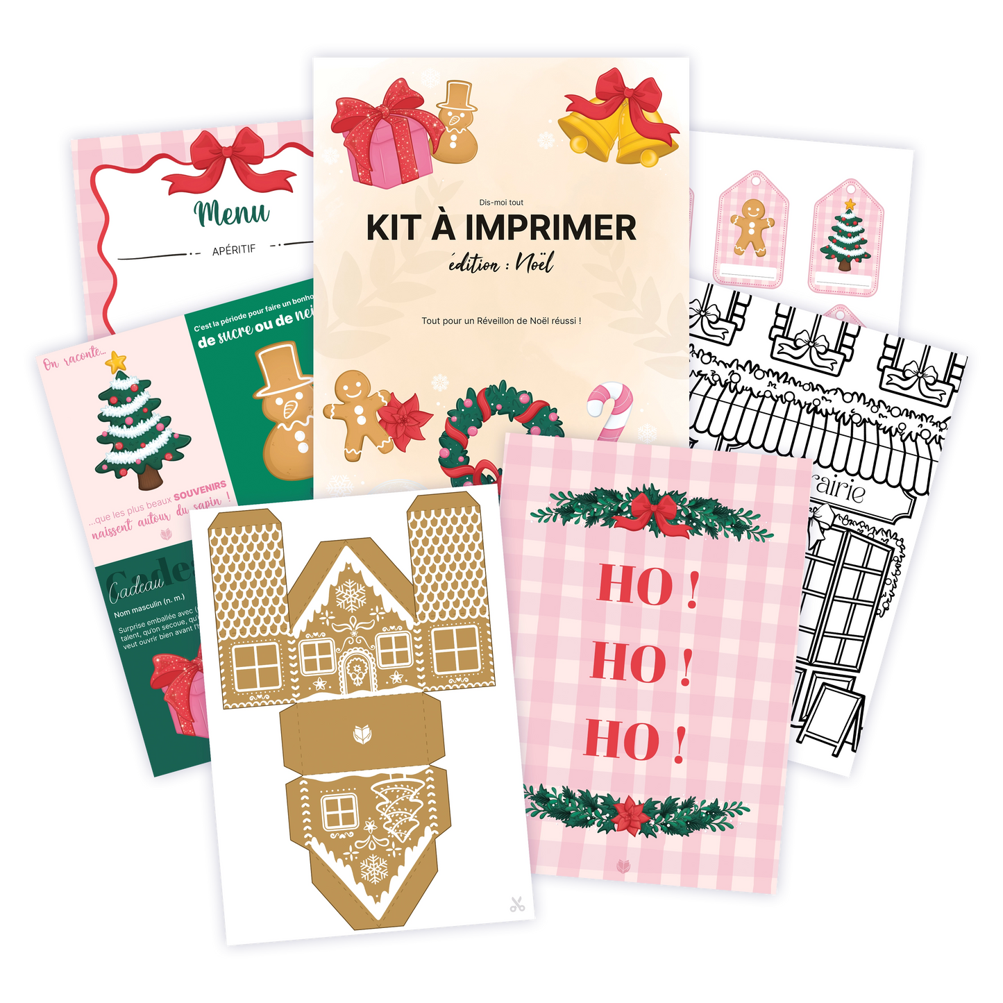 KIT À IMPRIMER - NOËL - Souvenir créatif, DIY, cartes et jeux