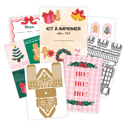 KIT À IMPRIMER - NOËL - Souvenir créatif, DIY, cartes et jeux