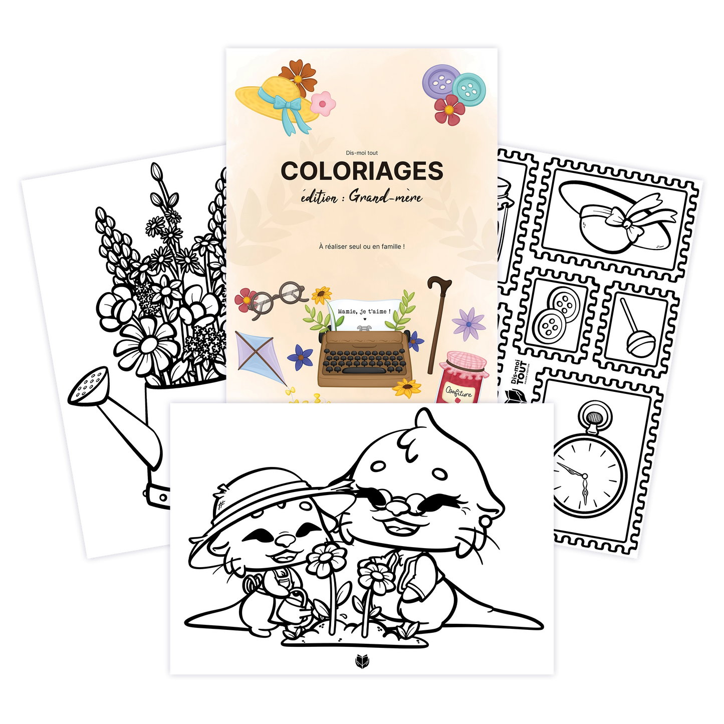 KIT À IMPRIMER - Grand-mère  - Souvenir créatif, DIY, cartes et jeux