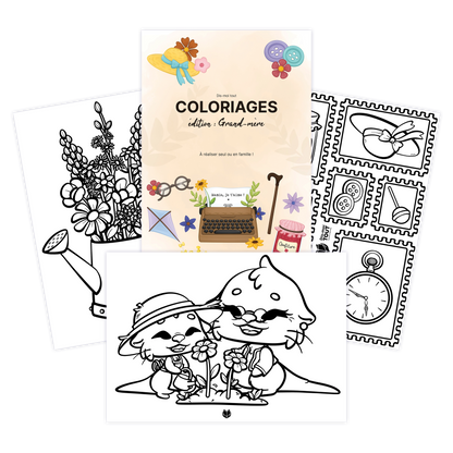 KIT À IMPRIMER - Grand-mère  - Souvenir créatif, DIY, cartes et jeux