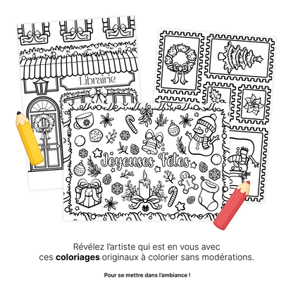 Coloriages Noël 2025 – À télécharger & imprimer