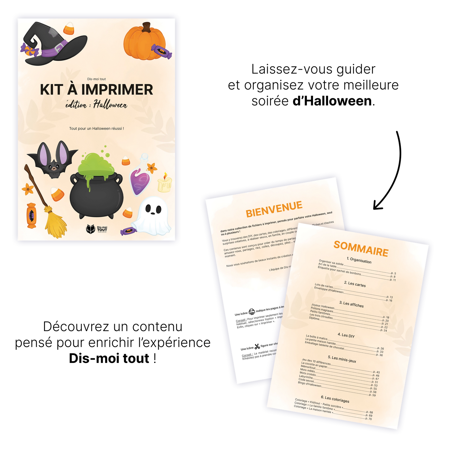 KIT À IMPRIMER - Halloween - Souvenir créatif, DIY, cartes et jeux