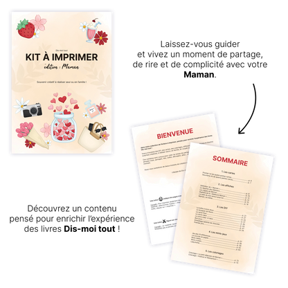 KIT À IMPRIMER - Maman  - Souvenir créatif, DIY, cartes et jeux