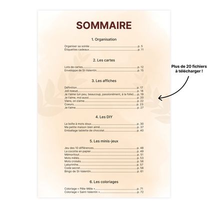 KIT À IMPRIMER - Saint-Valentin  - Souvenir créatif, DIY, cartes et jeux