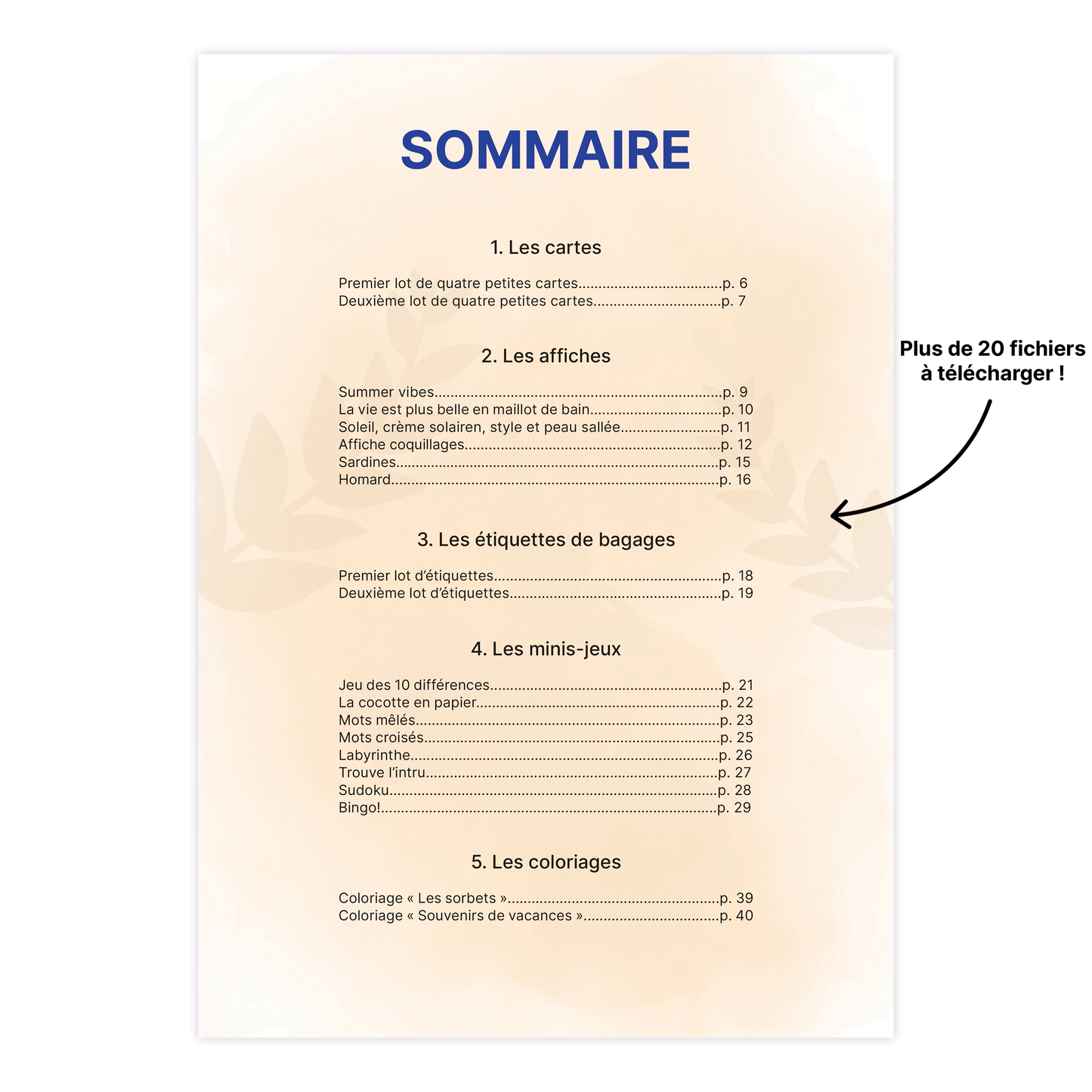 KIT À IMPRIMER - ÉTÉ  - Souvenir créatif, DIY, cartes et jeux