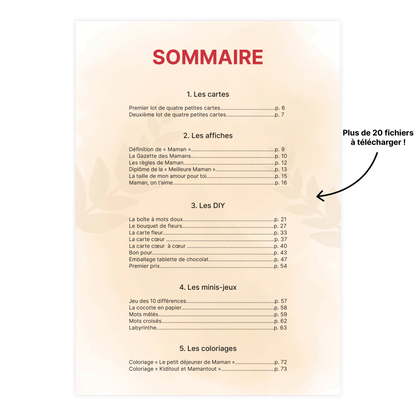 KIT À IMPRIMER - Maman  - Souvenir créatif, DIY, cartes et jeux