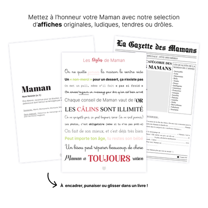 KIT À IMPRIMER - Maman  - Souvenir créatif, DIY, cartes et jeux