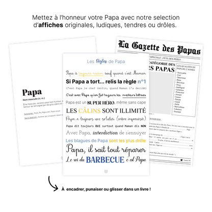 KIT À IMPRIMER - Papa  - Souvenir créatif, DIY, cartes et jeux