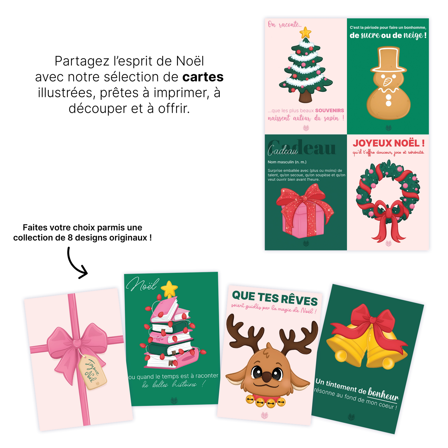 KIT À IMPRIMER - NOËL - Souvenir créatif, DIY, cartes et jeux