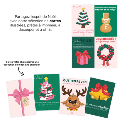 KIT À IMPRIMER - NOËL - Souvenir créatif, DIY, cartes et jeux