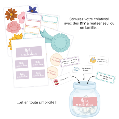KIT À IMPRIMER - Grand-mère  - Souvenir créatif, DIY, cartes et jeux