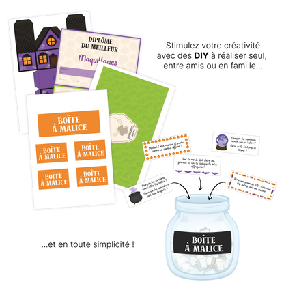KIT À IMPRIMER - Halloween - Souvenir créatif, DIY, cartes et jeux