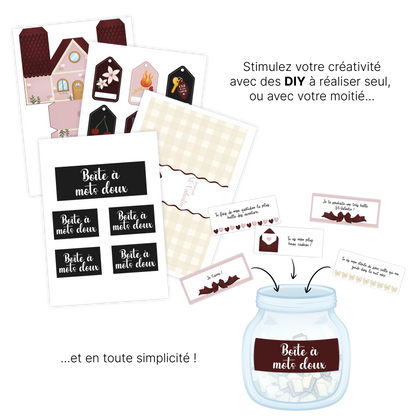 KIT À IMPRIMER - Saint-Valentin  - Souvenir créatif, DIY, cartes et jeux
