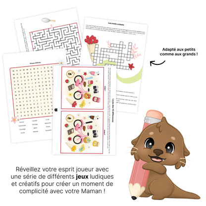 KIT À IMPRIMER - Maman  - Souvenir créatif, DIY, cartes et jeux