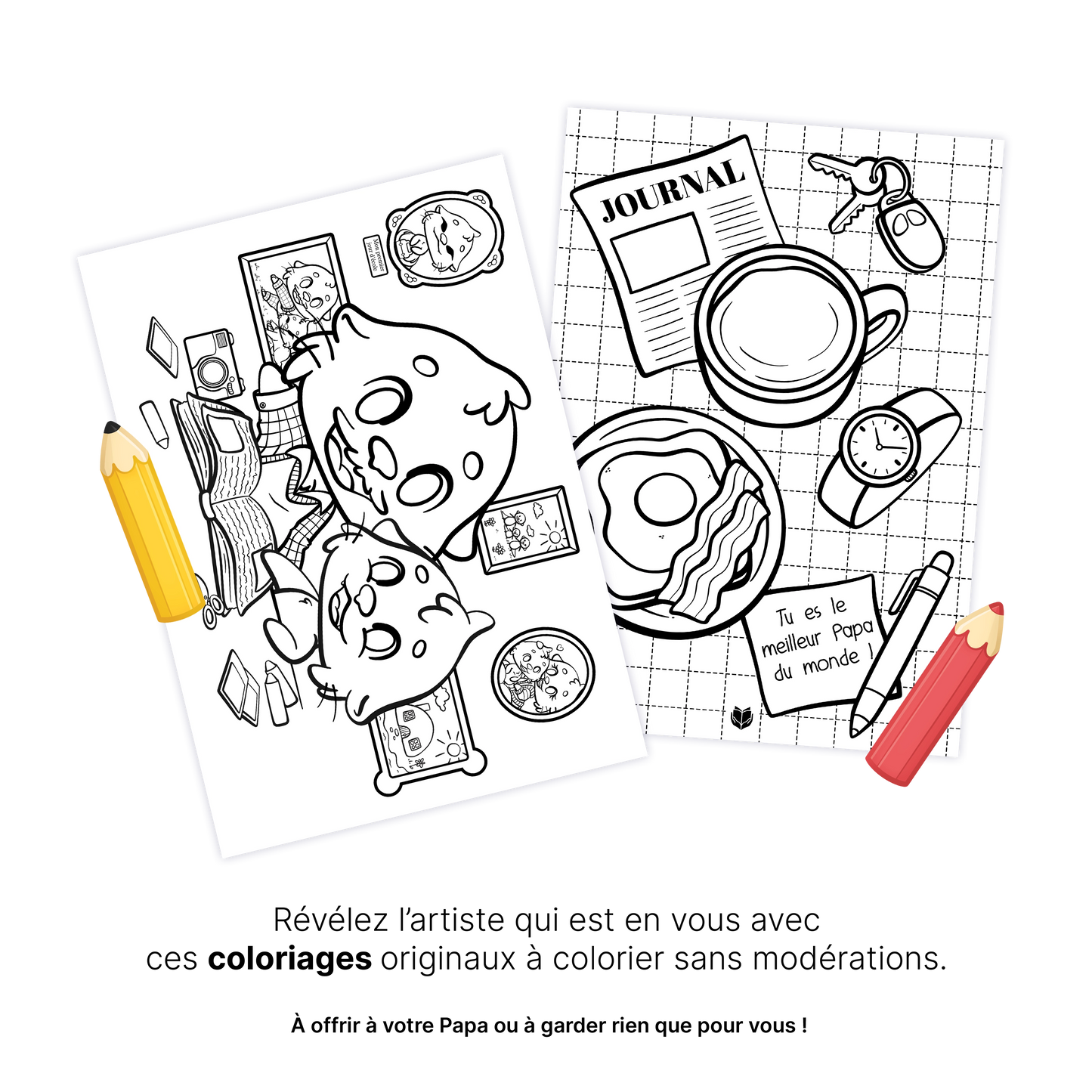 KIT À IMPRIMER - Papa  - Souvenir créatif, DIY, cartes et jeux
