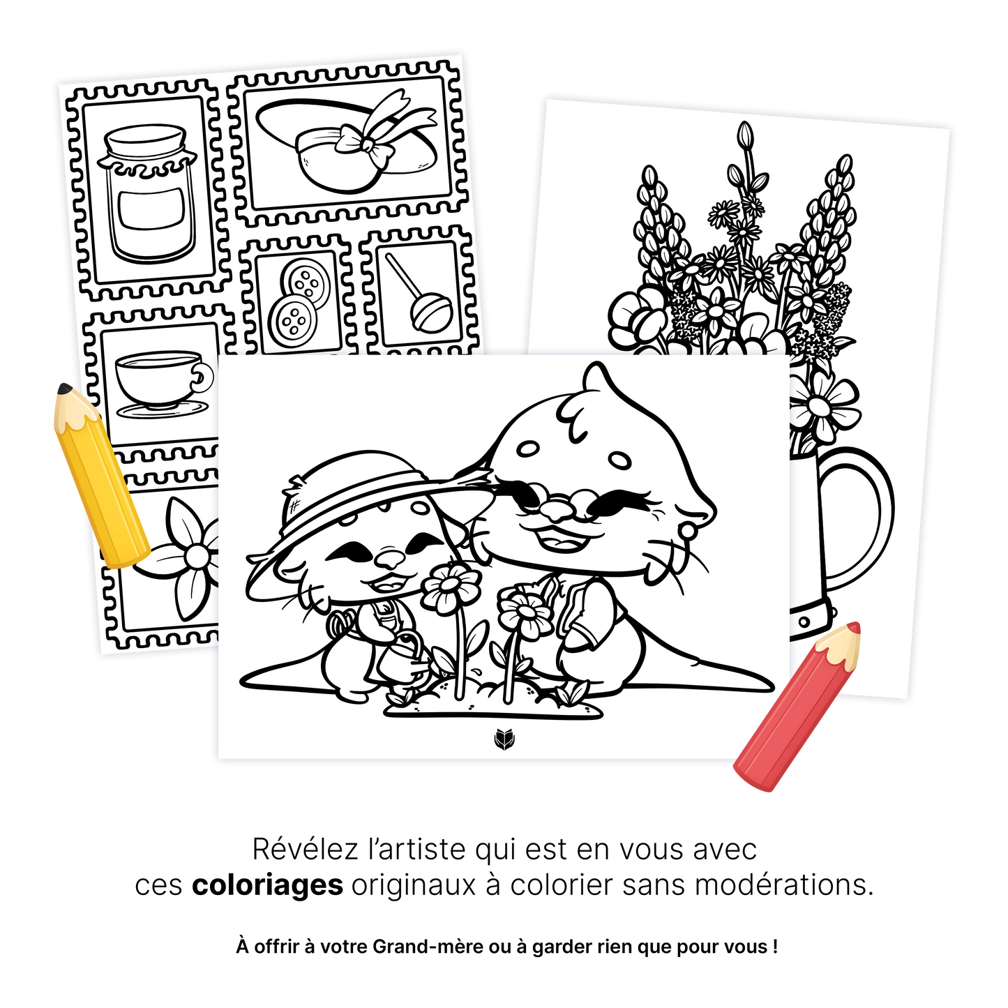 KIT À IMPRIMER - Grand-mère  - Souvenir créatif, DIY, cartes et jeux