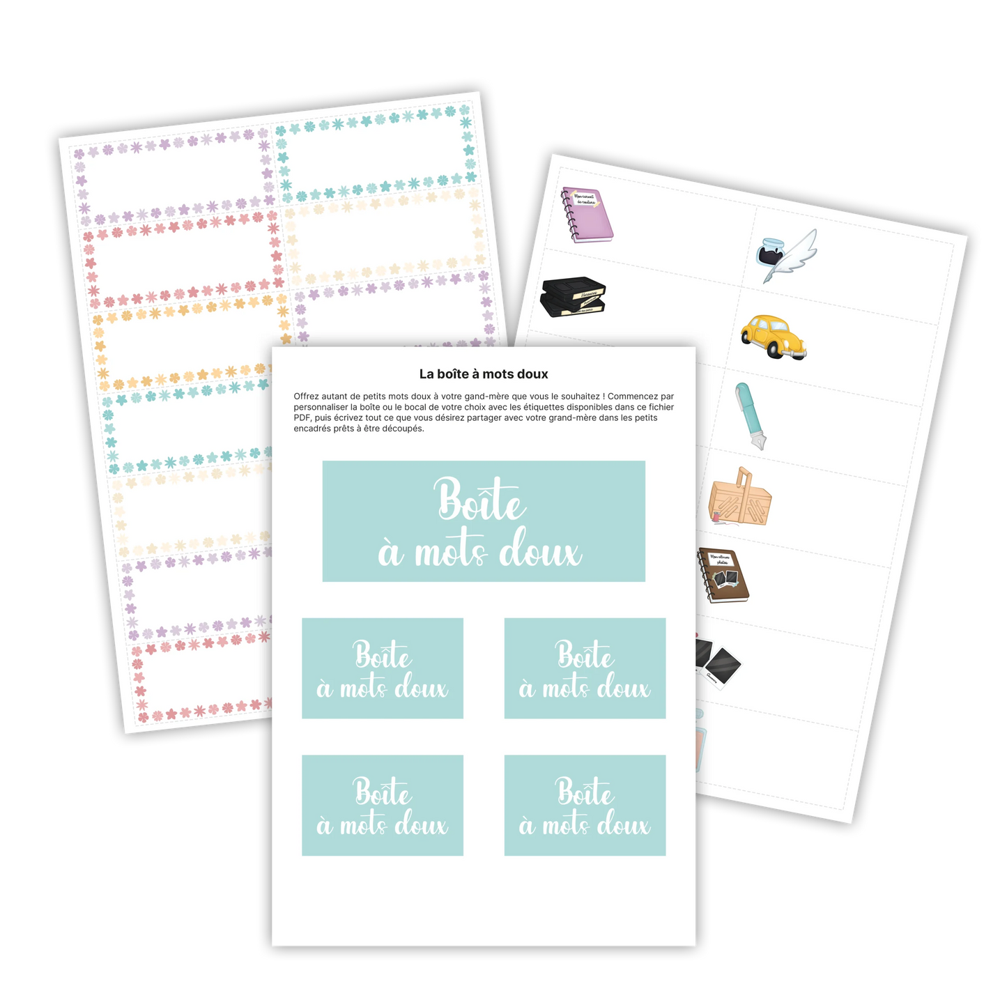 KIT À IMPRIMER - Grand-mère - Souvenir créatif, DIY, cartes et jeux