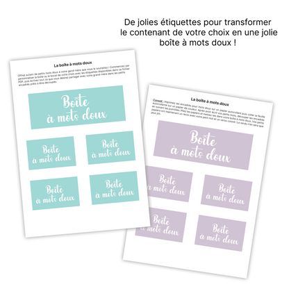 La boîte à mots doux spéciale grand-mère - À télécharger & imprimer