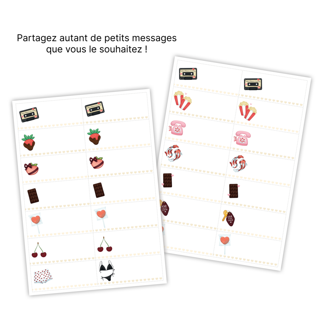 La boîte à mots doux pour les amoureux - À télécharger & imprimer