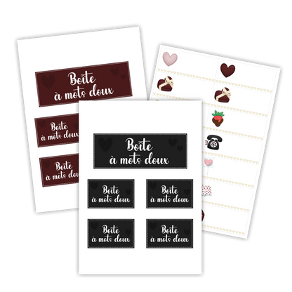 KIT À IMPRIMER - Spécial couple - Souvenir créatif, DIY, cartes et jeux