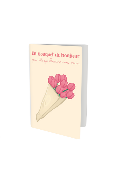 Carte de vœux - Spéciale maman - Bouquet de tulipes
