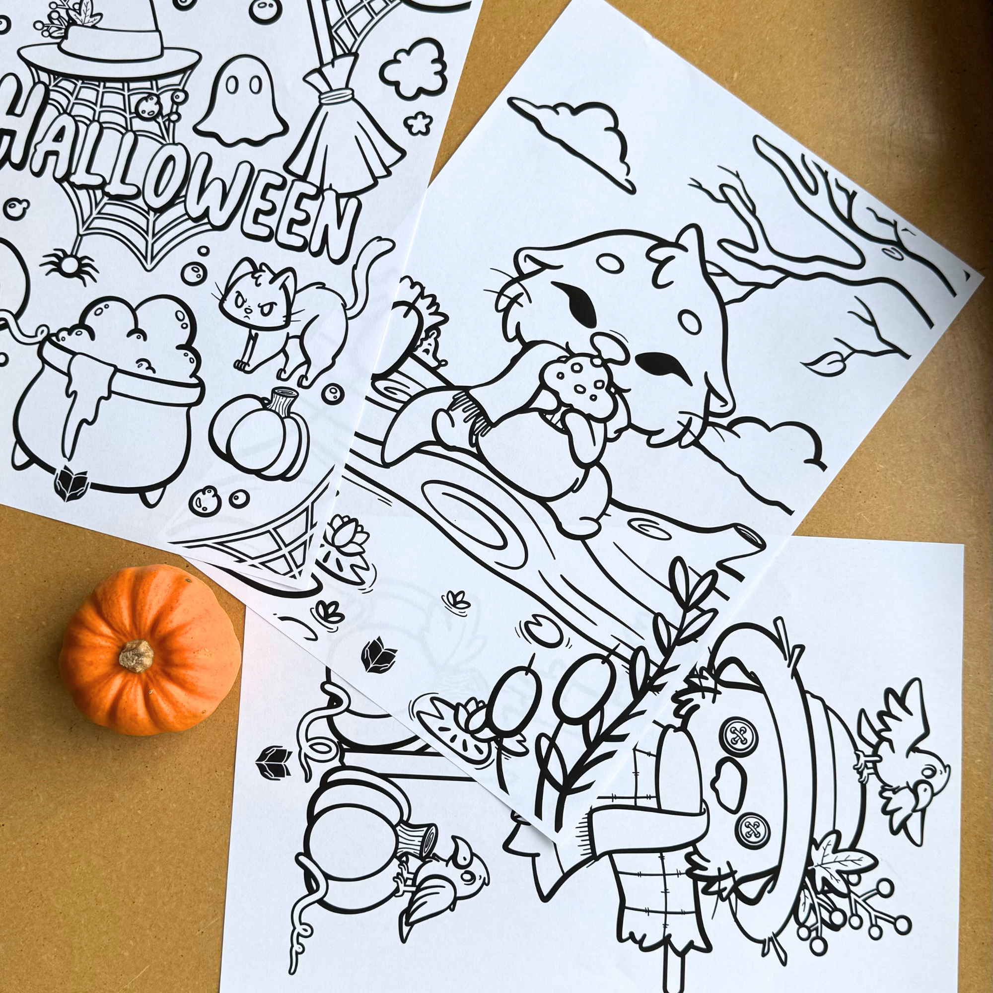 Coloriages Automne et Halloween - À télécharger & imprimer