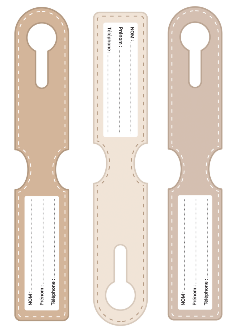 Étiquettes de bagage - À télécharger & imprimer