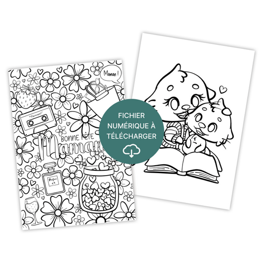 Coloriages thème "maman" - À télécharger & imprimer