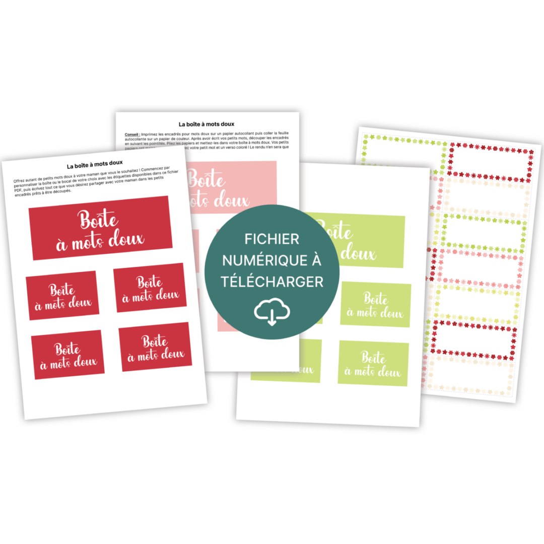La boîte à mots doux spéciale mamans - À télécharger & imprimer