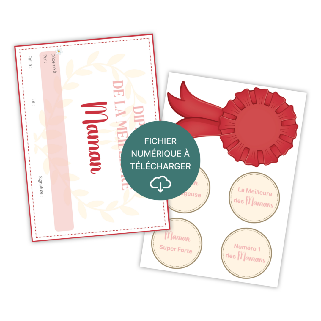 Médaille DIY spécial mamans - À télécharger & imprimer