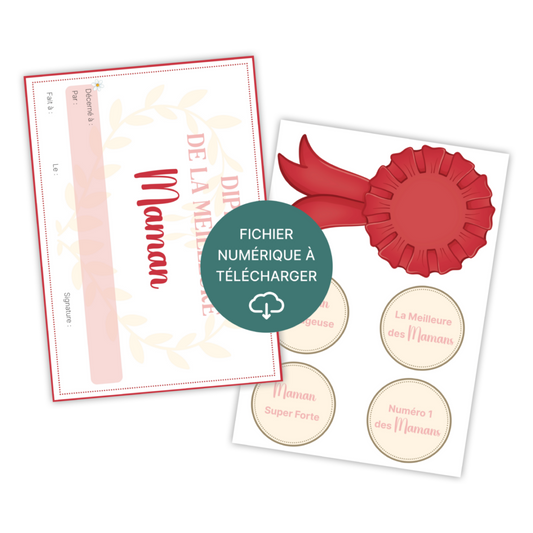 Médaille DIY spécial mamans - À télécharger & imprimer