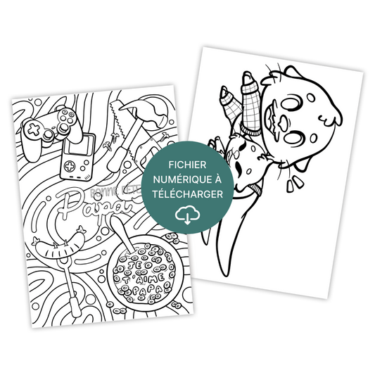 Coloriages thème "papa" - À télécharger & imprimer