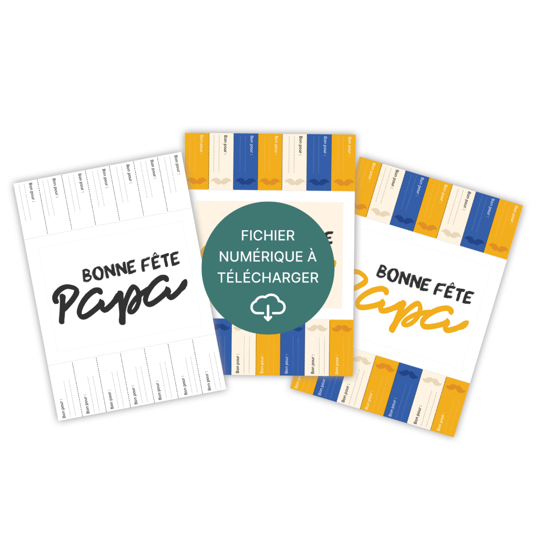 "Bon pour ..." pour les papas - À télécharger & imprimer