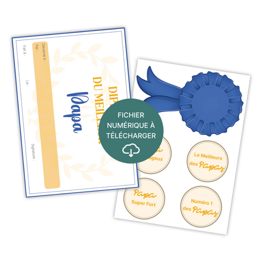 Médaille DIY spéciale papa - À télécharger & imprimer