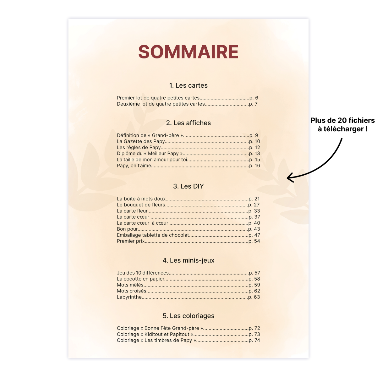 KIT À IMPRIMER - Grand-père - Souvenir créatif, DIY, cartes et jeux