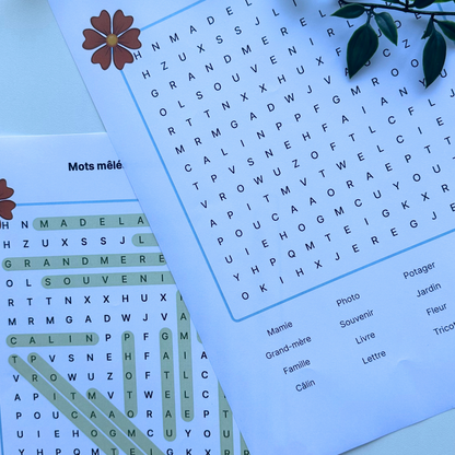 KIT À IMPRIMER - Grand-mère - Souvenir créatif, DIY, cartes et jeux