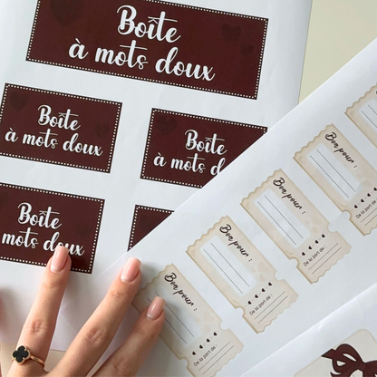 KIT À IMPRIMER - Spécial couple - Souvenir créatif, DIY, cartes et jeux